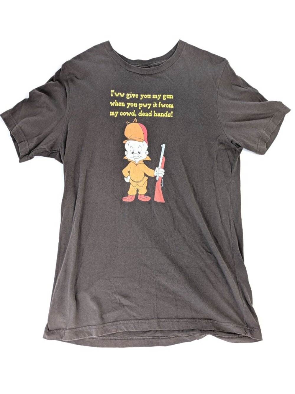 Elmer Fudd T-Shirt - Men's Large - Long Unisex Short Sleeve